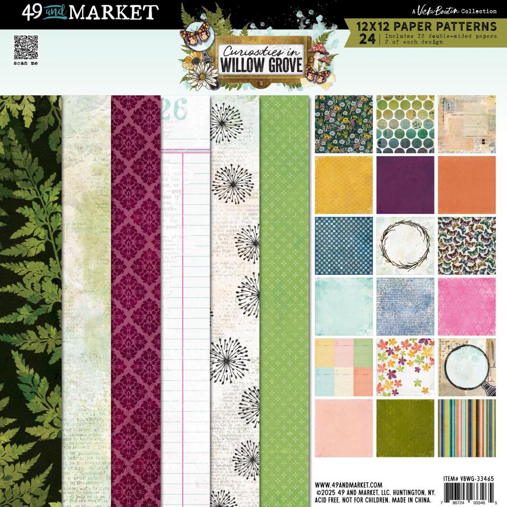 49 and Market - 12 x 12 Paper Patterns - Curiosities in Willow Grove