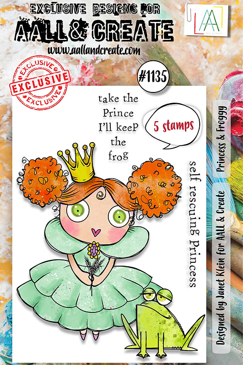 AALL & Create -A7  Clear Stamp - Princess & Froggy
