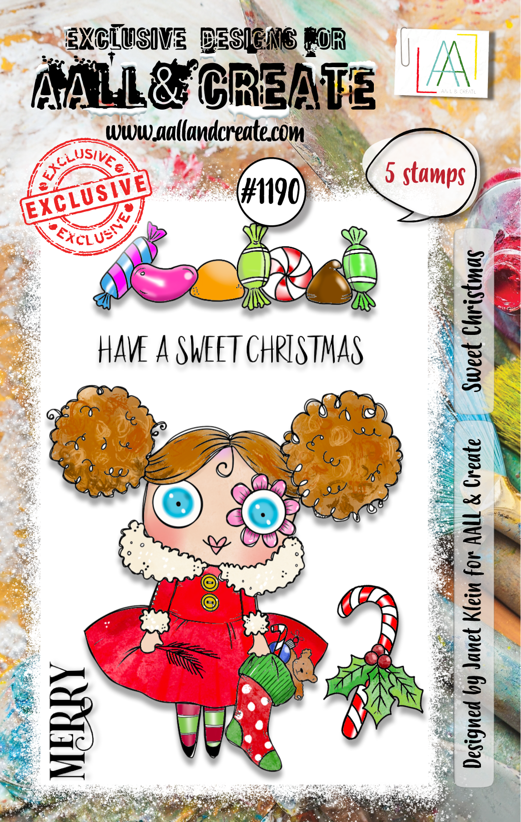 AALL & Create -A7 Clear Stamp - #1190 - Sweet Christmas