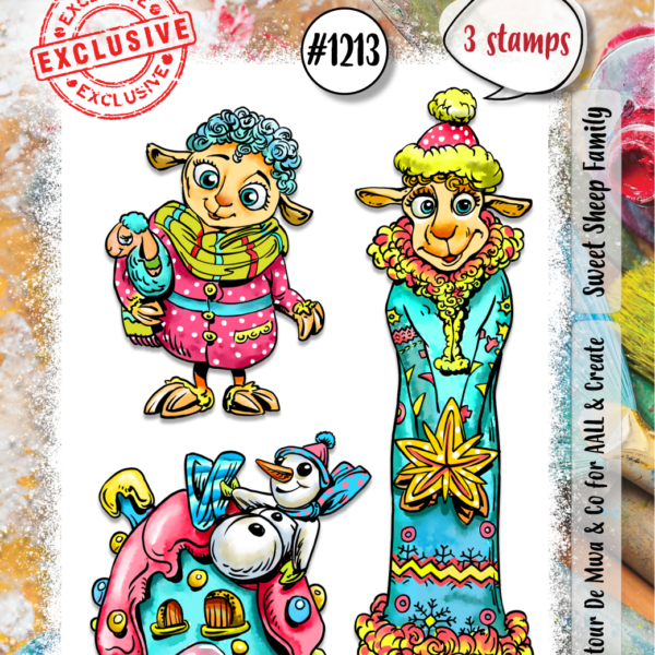 AALL & Create -A7 Clear Stamp - Sweet Sheep Family