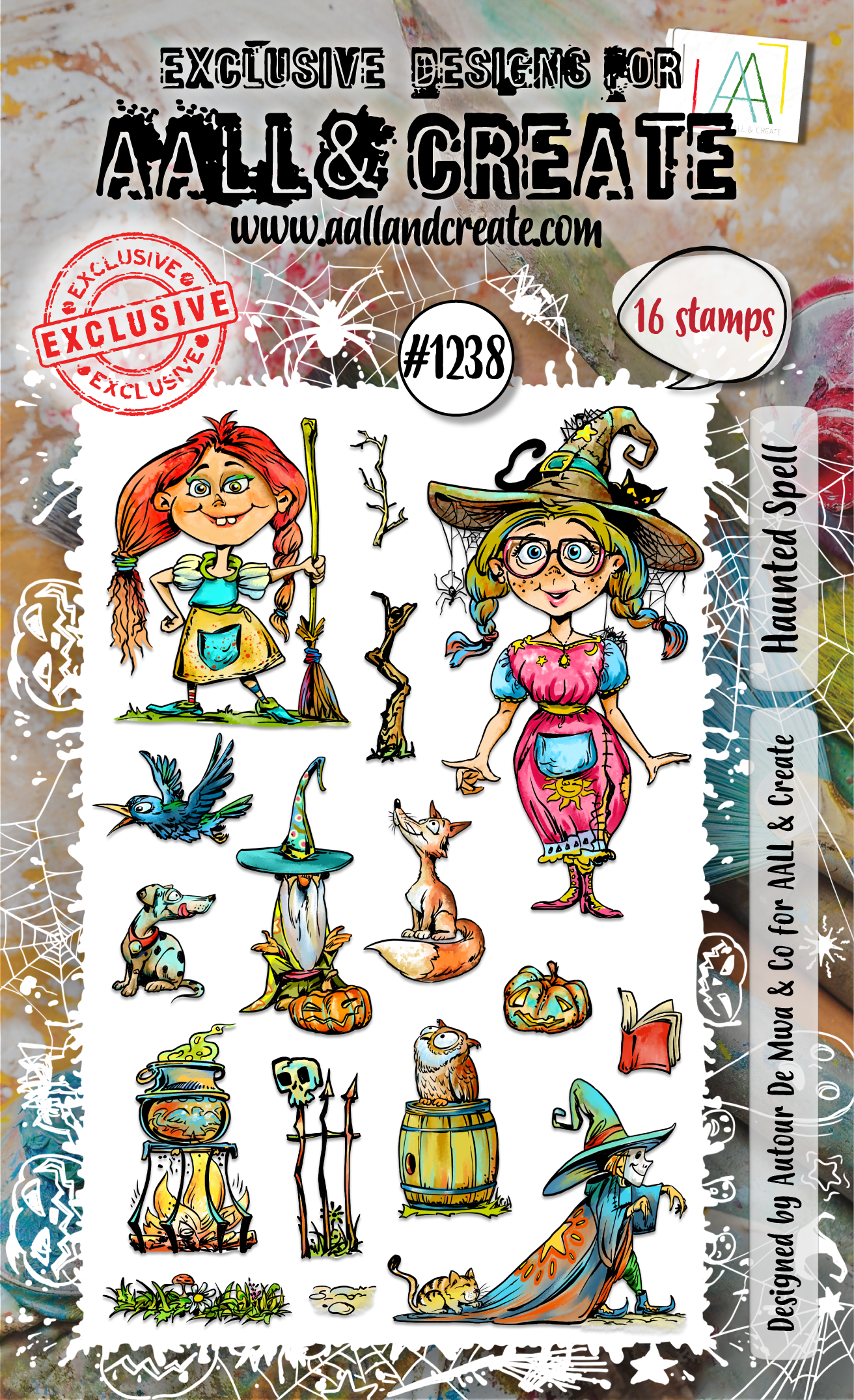 AALL & Create -A7 Clear Stamp - #1238 - Haunted Spell 16 stamps