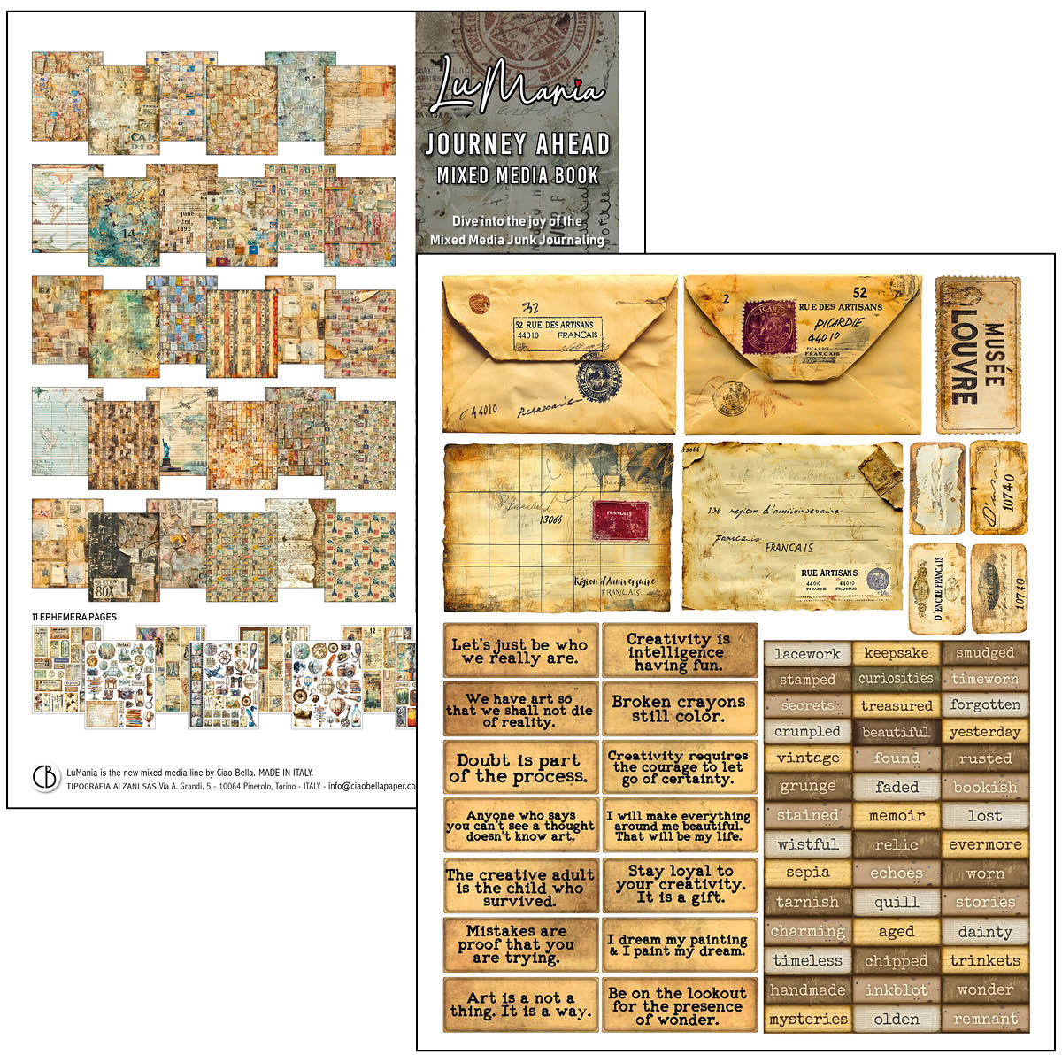 CIAO BELLA - Mixed Media Book - Journey Ahead