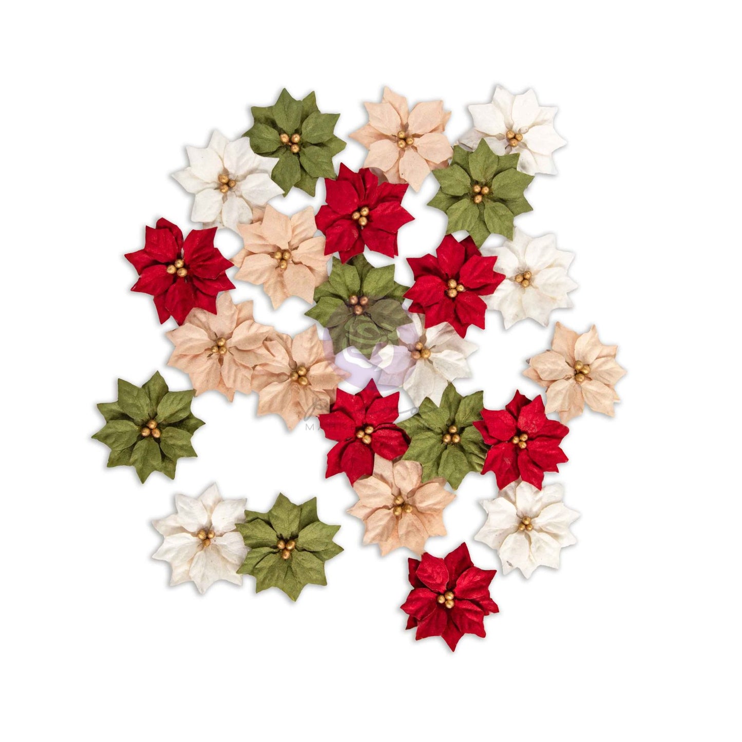 Prima -Twinkle & Treats Collection Flowers – Holiday Blooms – 24 pcs