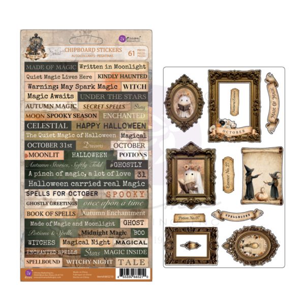 Prima -The 3 Girls Tale - Made of Magic Collection Chipboard Stickers – 61 pcs