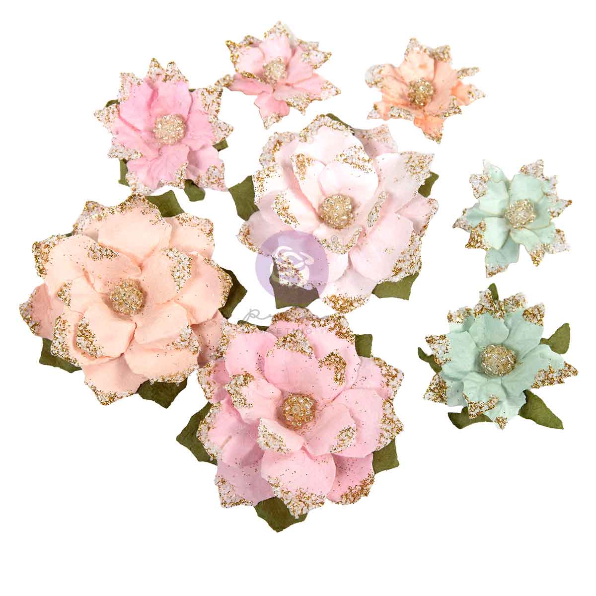 Prima - Christmas Blush Collection Flowers – Warm & Cozy – 8 pcs