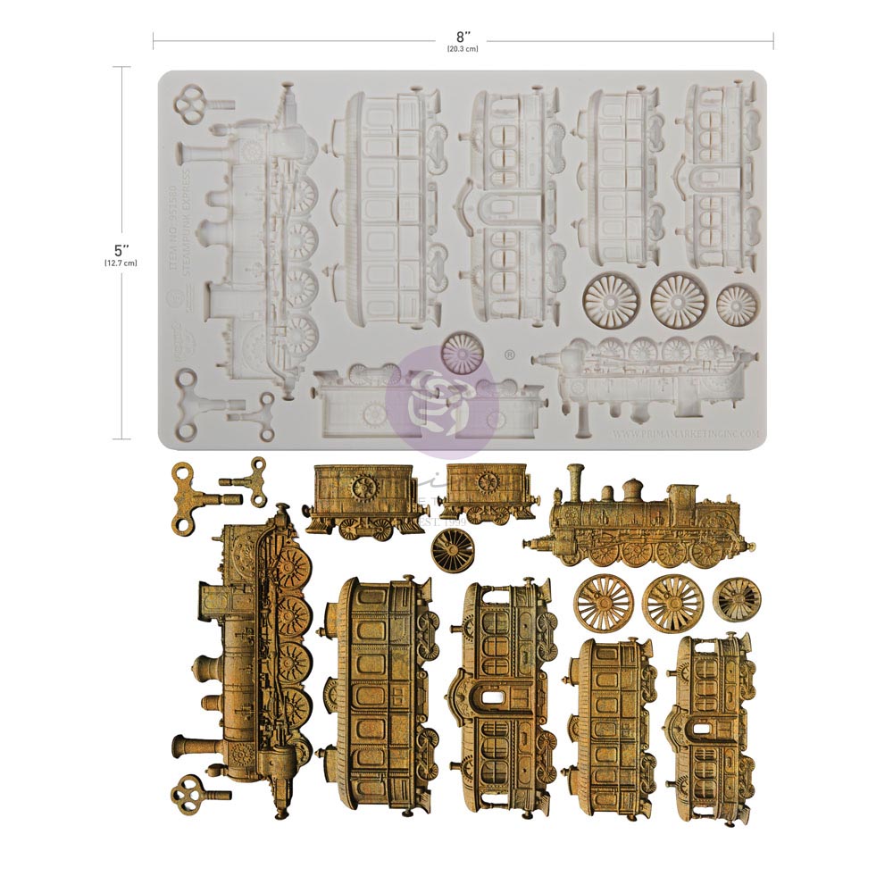 Prima -Finnabair Moulds – Steampunk Express – 1 pc, 5″x8″x8mm