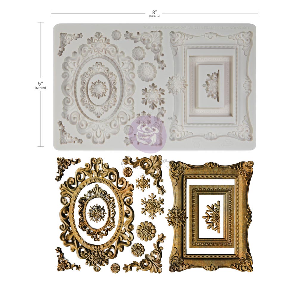 Prima -Finnabair Moulds – Winter Frames – 1 pc, 5″x8″x8mm