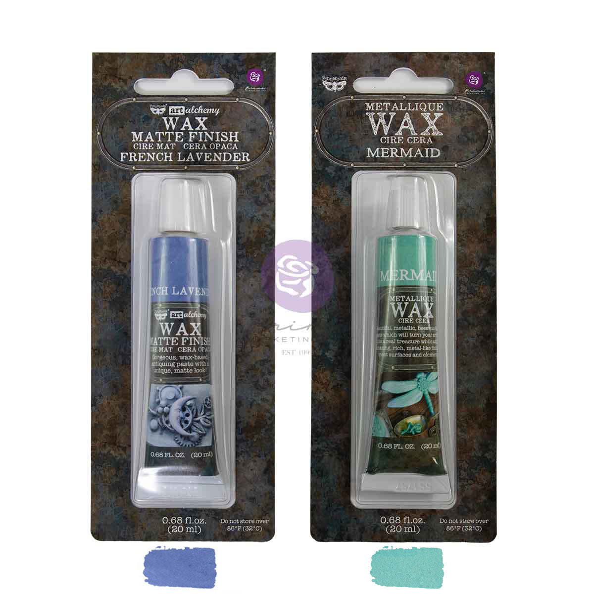 Prima - Finnabair - Art Alchemy- Finnabair Limited Edition Metallique + Matte Wax Set – Whispers – 2 tubes x 0.68oz (20ml