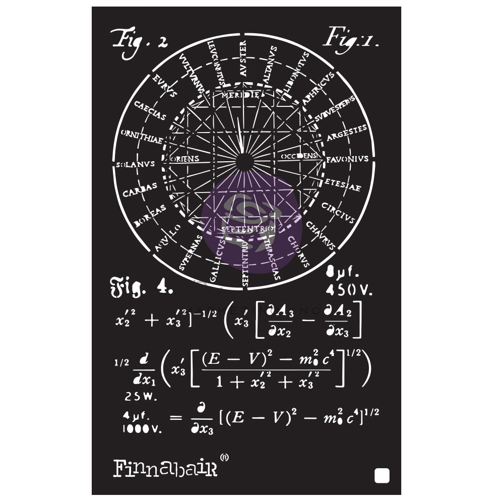 Prima - Finnabair STENCIL – Rocket Science – 1 PIECE, 6″X9″