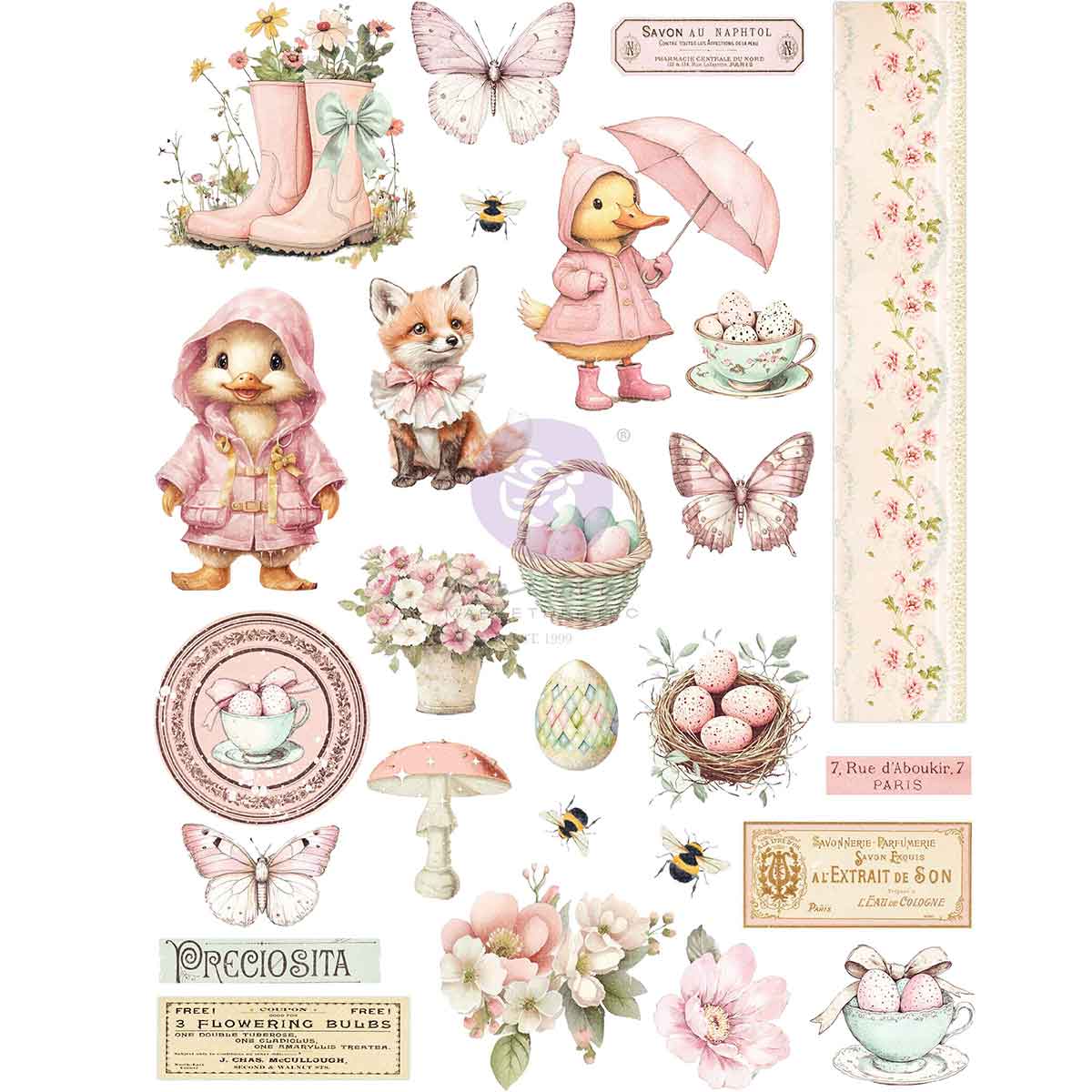 Prima - Sweet Spring Collection A4 Transfer – 1 sheet, 8.3″x11.7