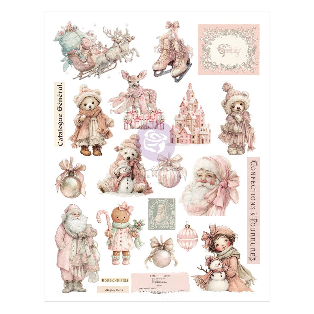 Prima - Christmas Blush Collection 8.5×11 Transfer – 1 sheet, 8.3″x11.7″