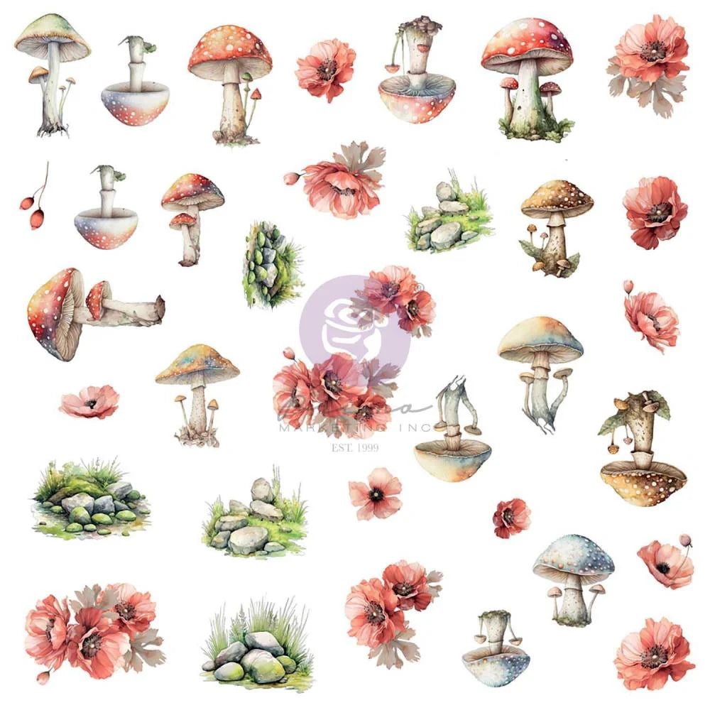 Prima - Return to Wonderland Collection Ephemera Forest Find - 70 pieces