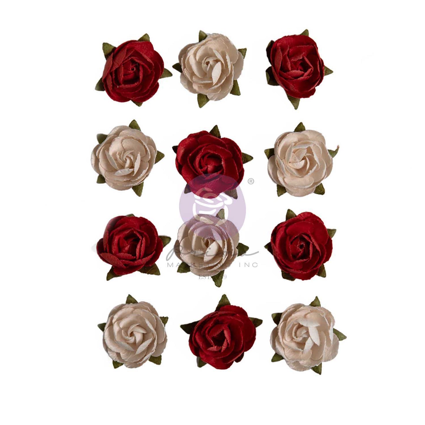 PRIMA - Return To Wonderland Collection Flowers – Rose Garden – 12 PCS FLOWERS