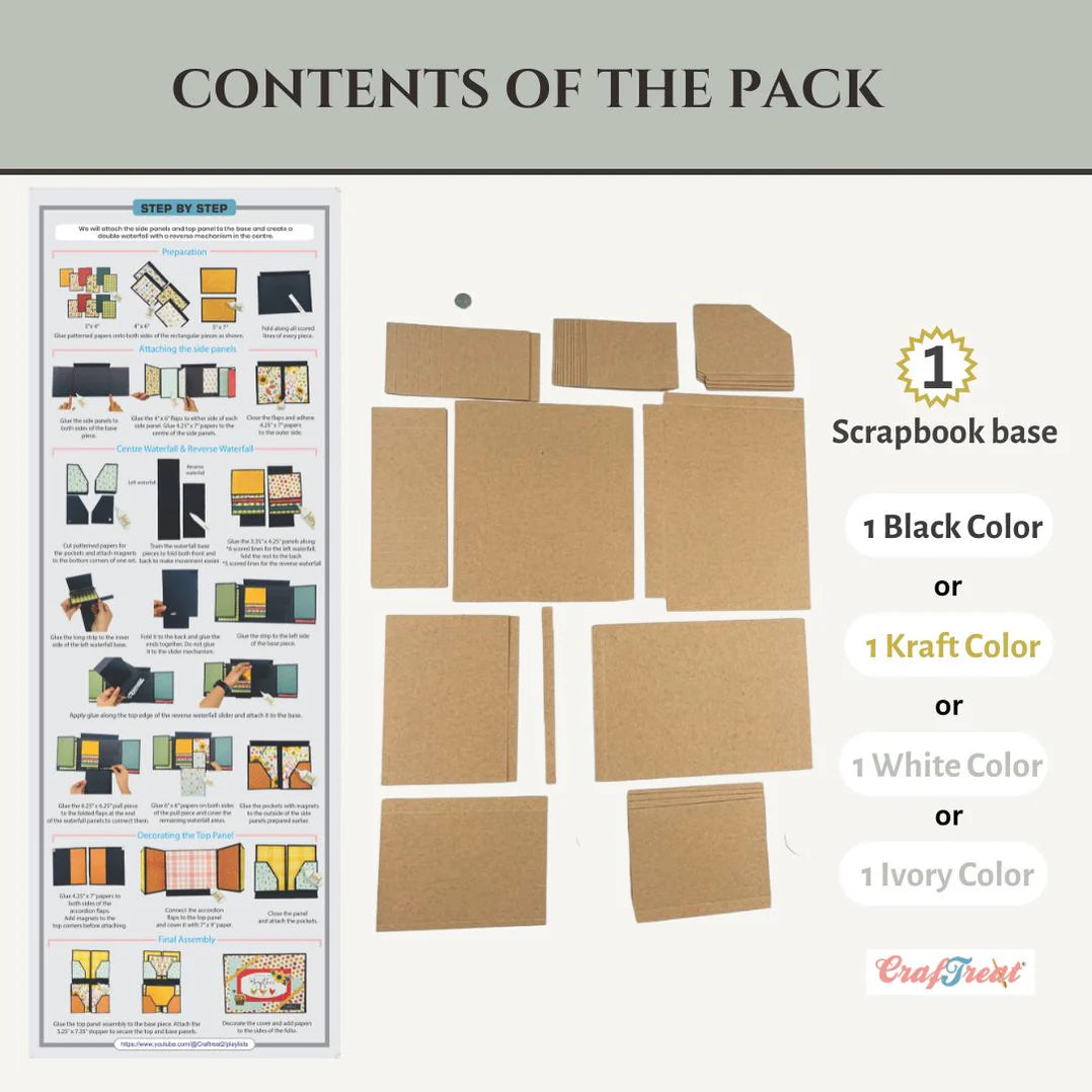 Craftreat Scrapbook Blank - Lapbook Folio (Black)