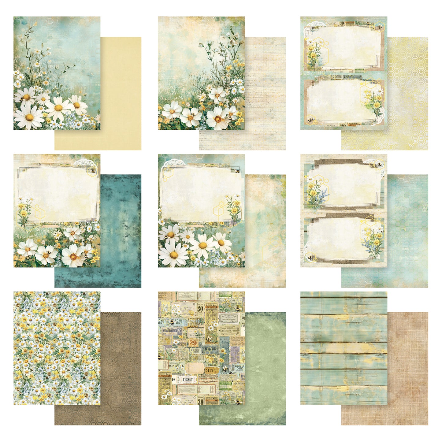 49 and Market - Botanical Buzz - 6 x 8 Collection Paper Pack