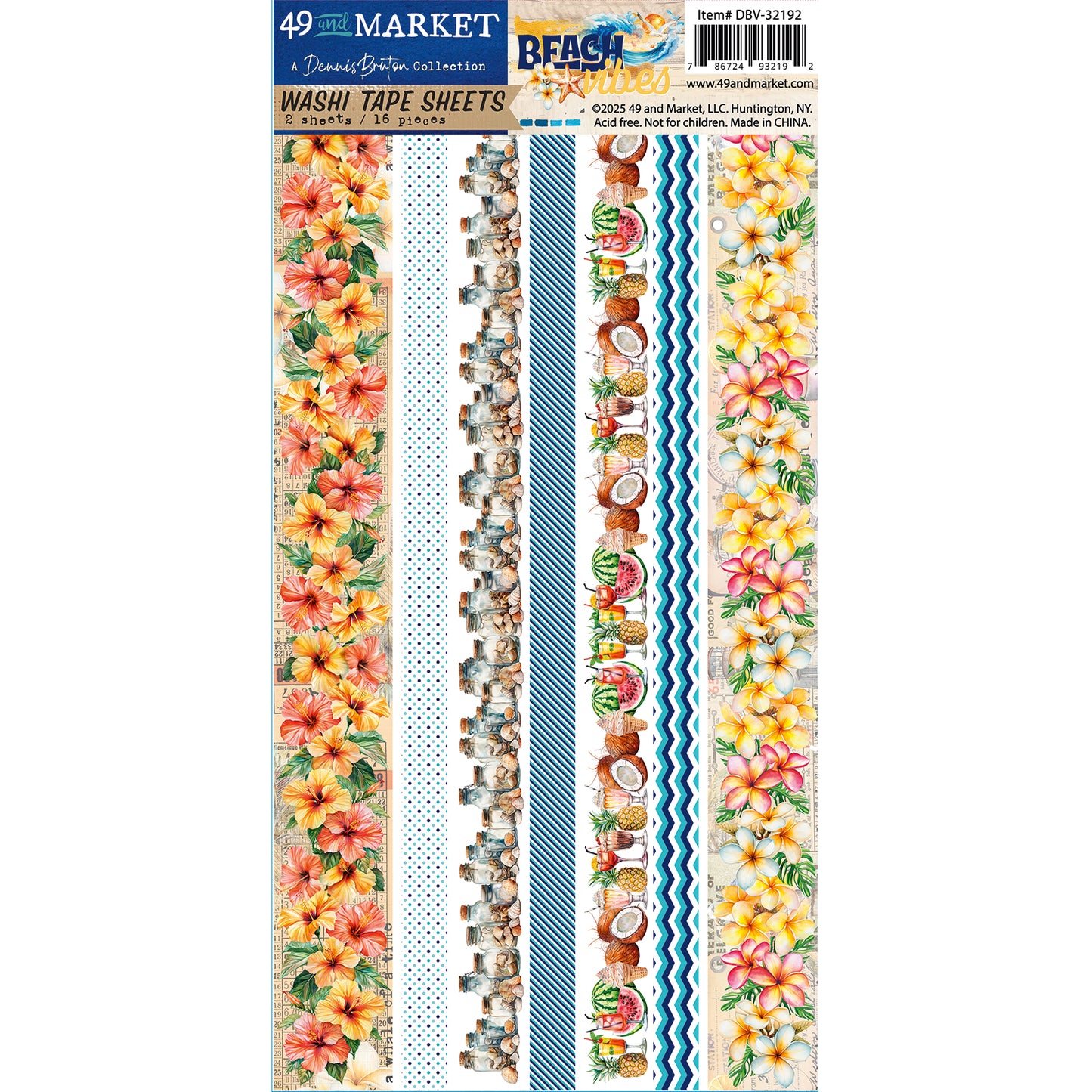 Beach Vibes - Washi Tape Sheets