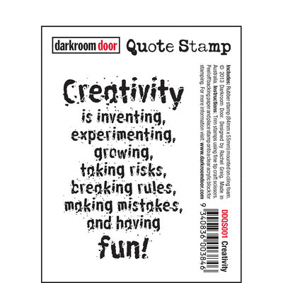 DARKROOM DOOR - Quote Stamp - Creativity (DDqs001)