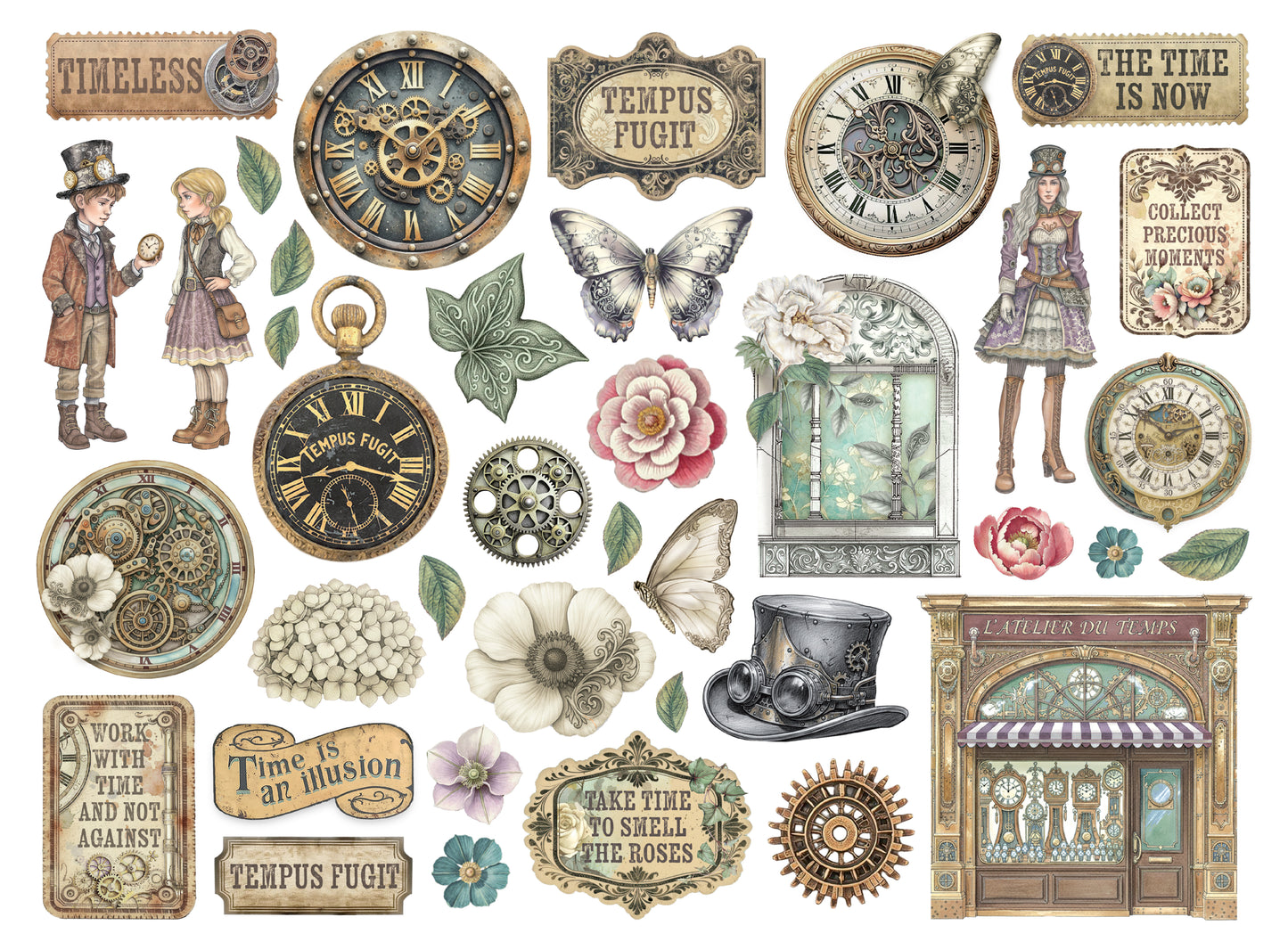 Stamperia - Die Cuts - Garden of Time