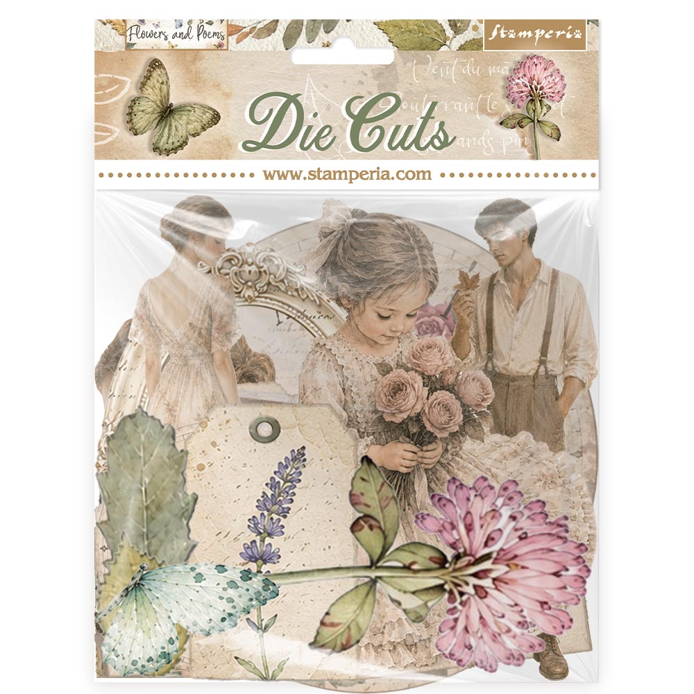 Stamperia - Die Cuts - Flowers and Poems