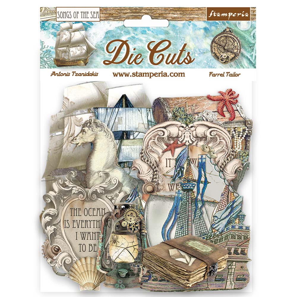 Stamperia - Die Cuts -Songs of the Sea-ship and treasures*