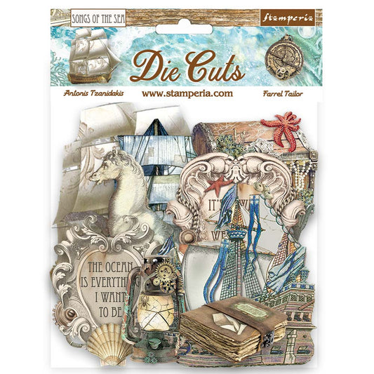 Stamperia - Die Cuts -Songs of the Sea-ship and treasures*