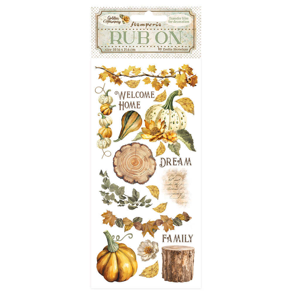 Stamperia - Rub-ons - Golden Harmony - Pumpkins