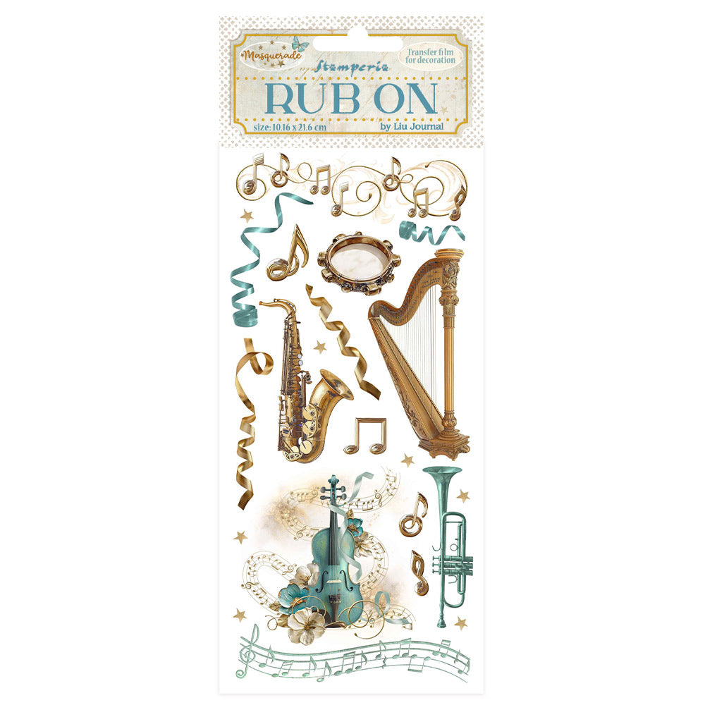 Stamperia - Rub-ons - Masquerade Instruments
