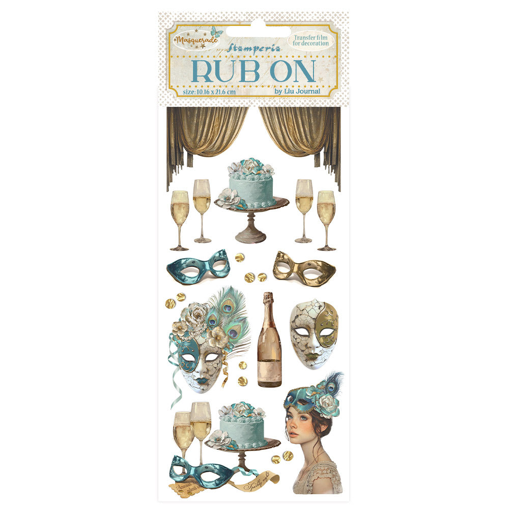 Stamperia - Rub-ons - Masquerade masks