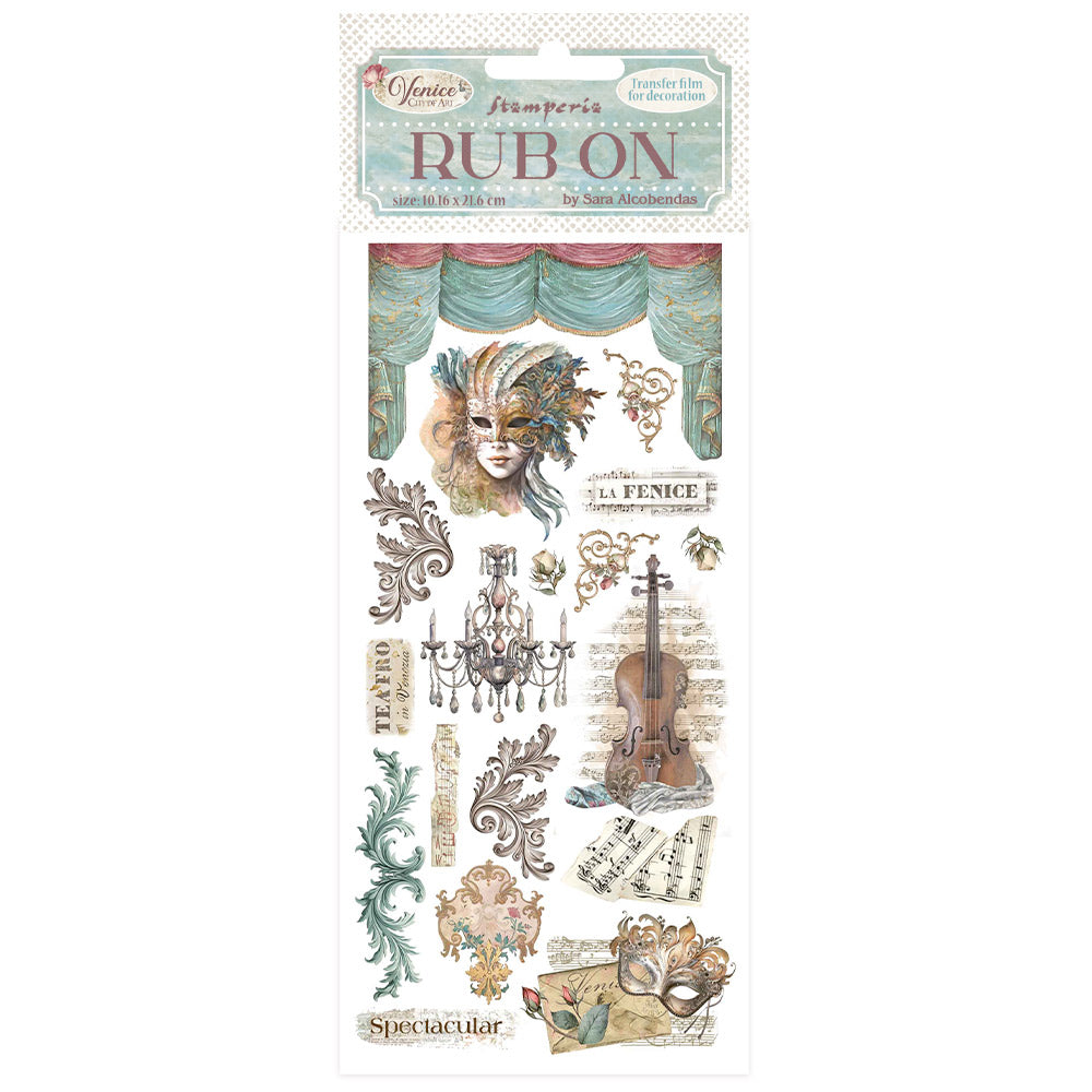 Stamperia - Rub-ons - Venice City of Art Masks