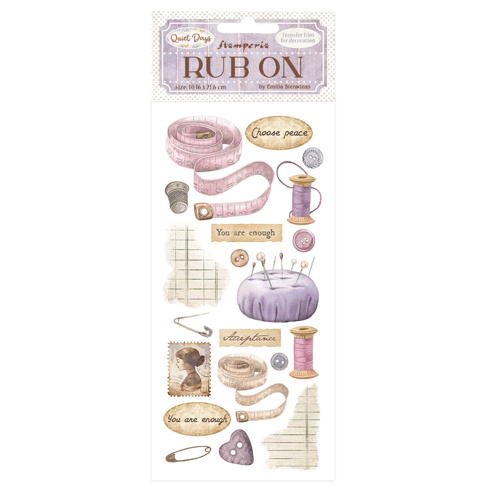 Stamperia - Rub-ons - Quiet Days - Sewing
