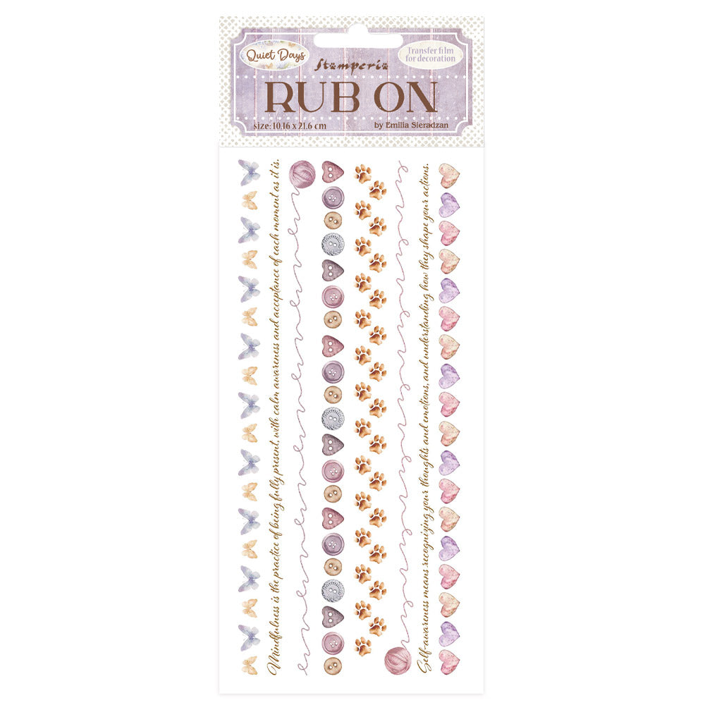 Stamperia - Rub-ons - Quiet Days - Cozy Borders