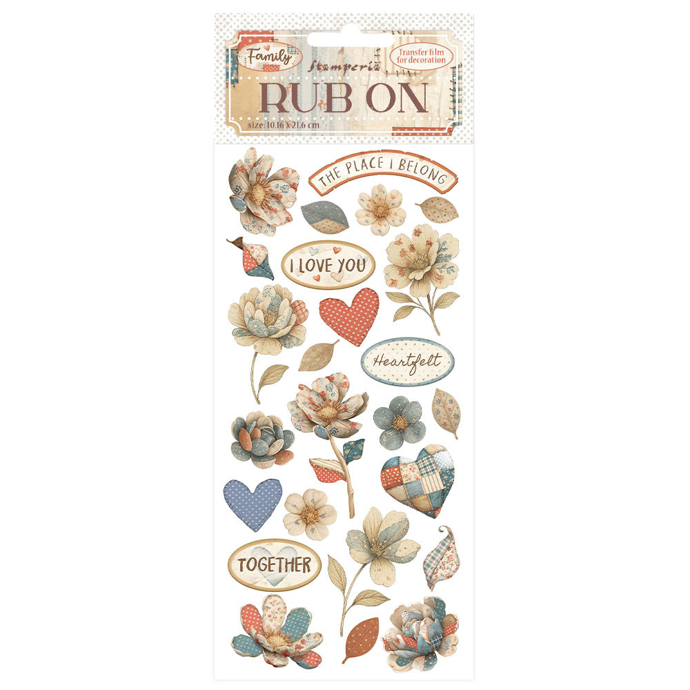 Stamperia - Rub-ons - Family - Patchworks Flowers