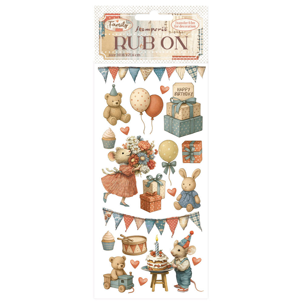 Stamperia - Rub-ons - Family - Party