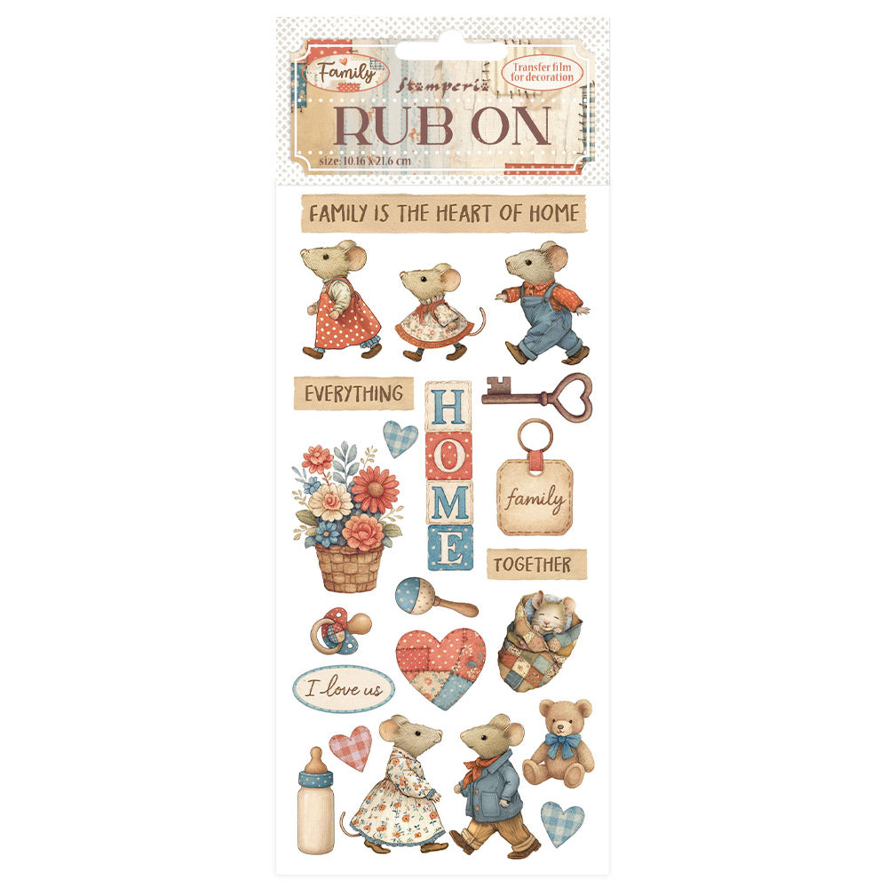 Stamperia - Rub-ons - Family - Home