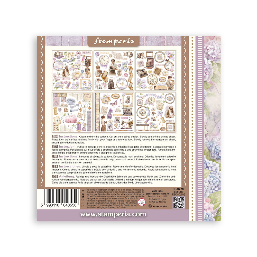 Stamperia - Quiet Days - Assortment Rub on cm 15,5x15,5 - 6 pages