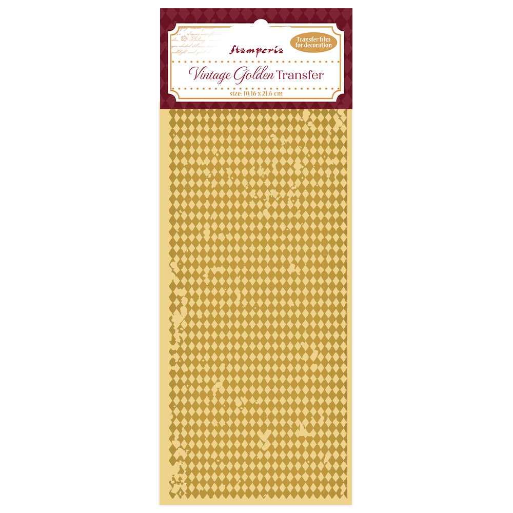 Stamperia - Vintage Golden Transfer - Rhombuses Pattern