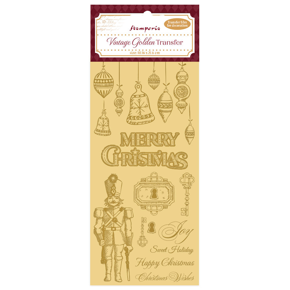 Stamperia - Vintage Golden Transfer - Merry Christmas