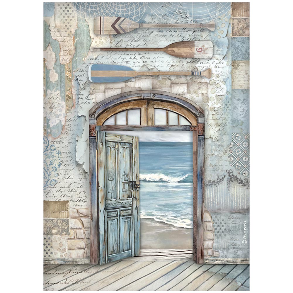 Stamperia - Rice Paper - 21cm x 29.7cm - A4 - Silent Sea door