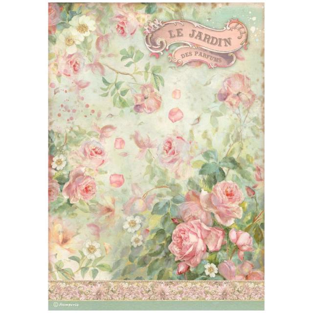 Stamperia - Rice Paper - 21cm x 29.7cm - A4 - Rose Parfum Le jardin des parfum