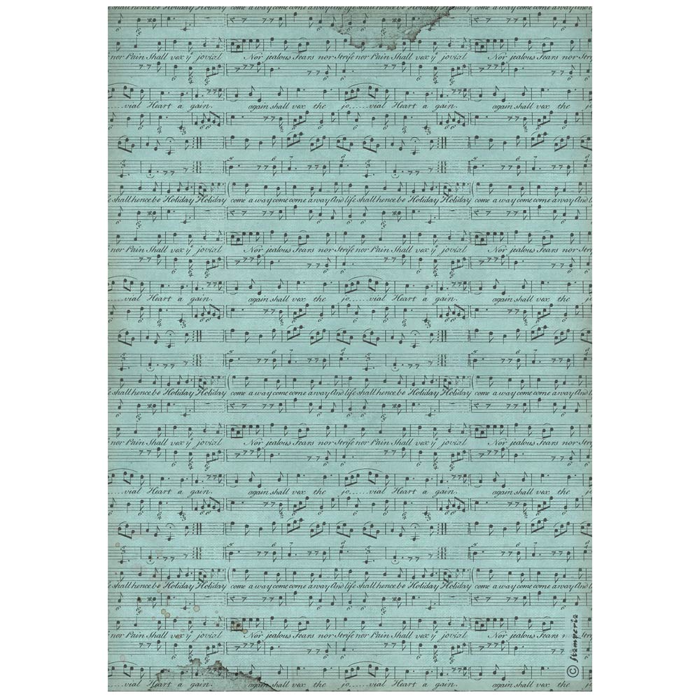 Stamperia - A4 Rice Paper - Music background