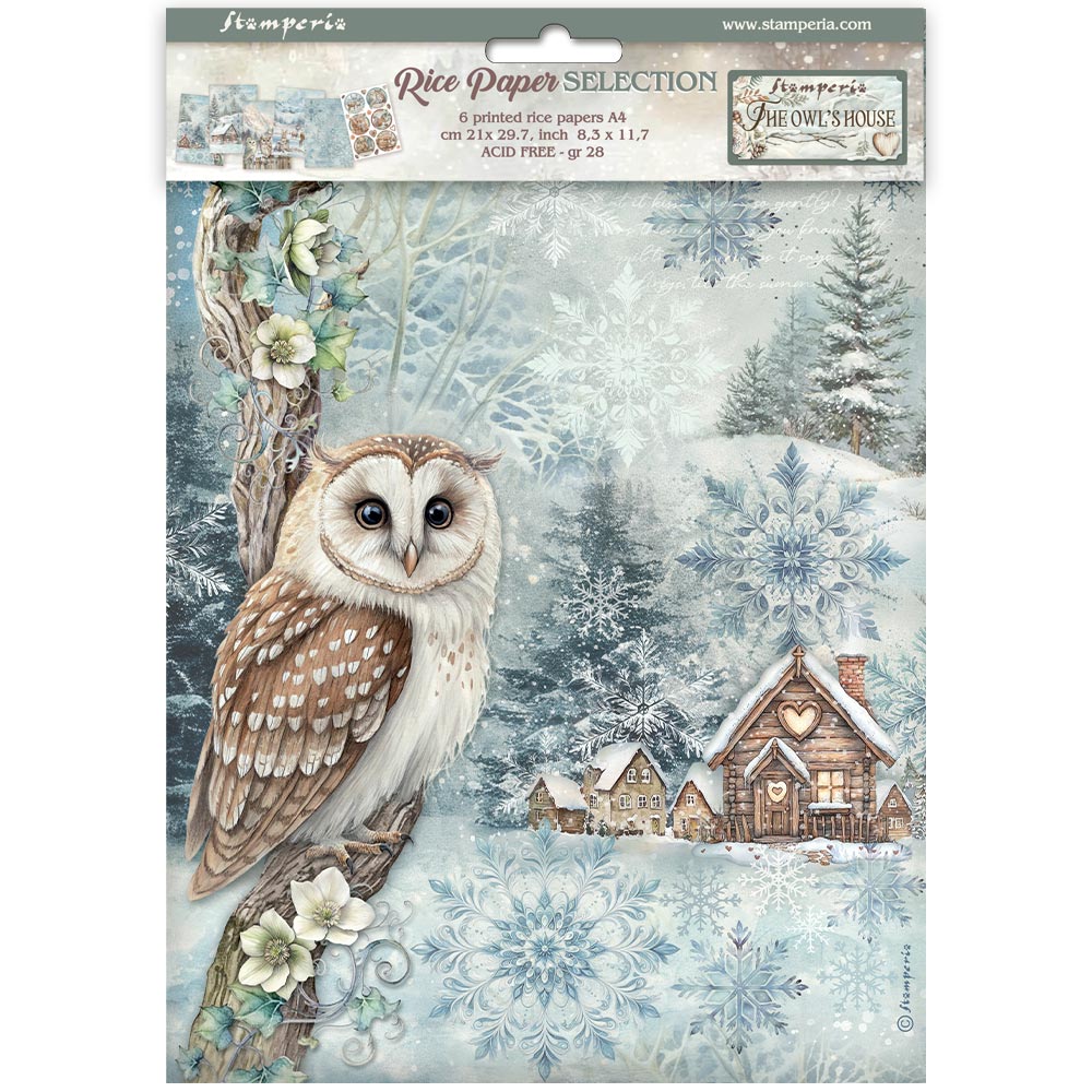 Stamperia - Pack of 6 Rice papers - 21cm x 29.7cm - A4 - The Owl's Home