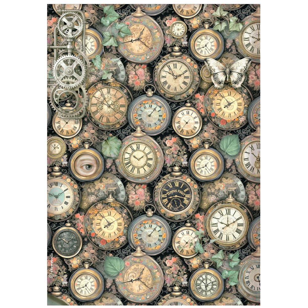 Stamperia - Pack of 6 Rice papers - 21cm x 29.7cm - A4 - Garden of Time