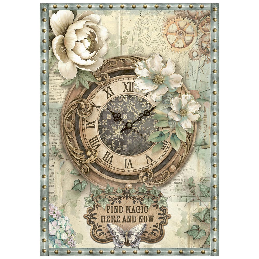 Stamperia - Pack of 8 Mini Rice papers - A6 - Garden of Time