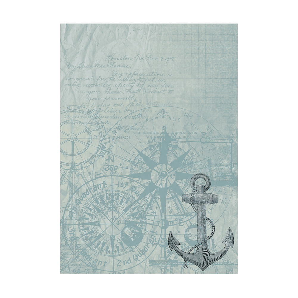 Stamperia  - Pack of 8 Rice papers -  4.14cm x 5.83 cm - Backgrounds A6 -  Sea Land