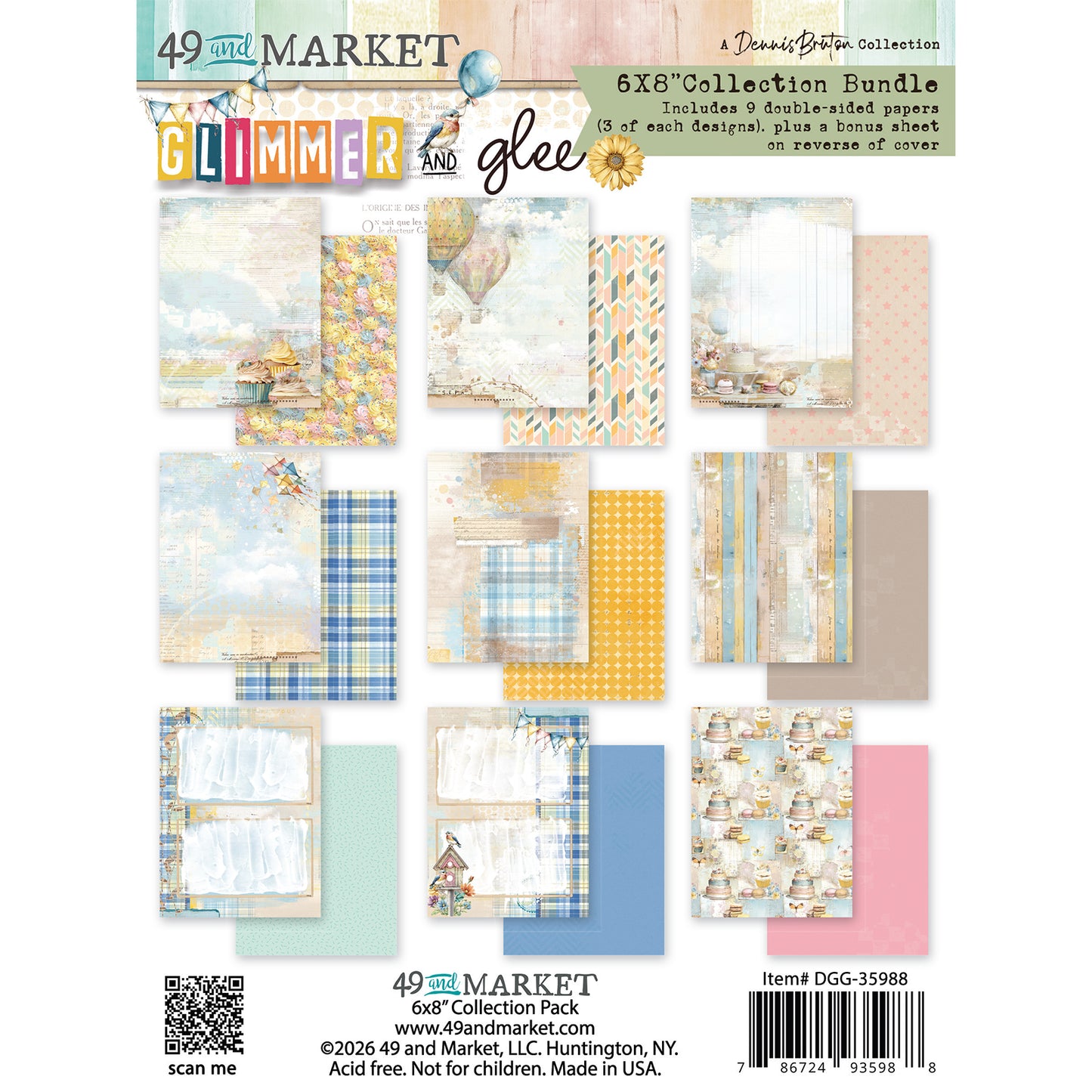 49 and Market - 6x8 Papercraft Essentials - Glimmer & Glee