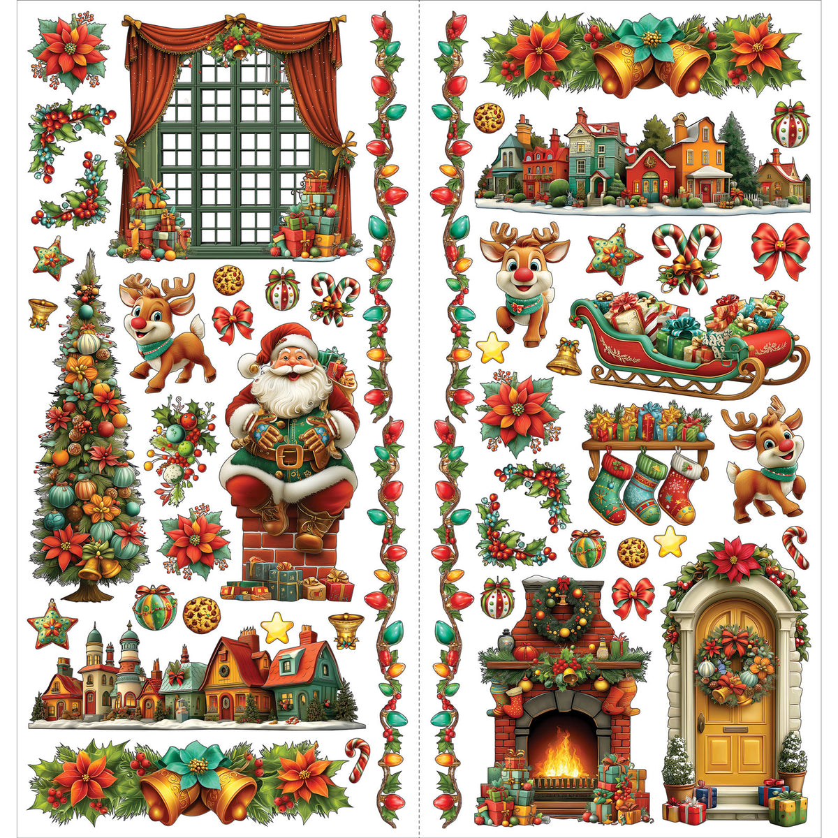 49 and Market - Laser cut Elements - 4 sheets/119 Pieces - Jolly Jingles