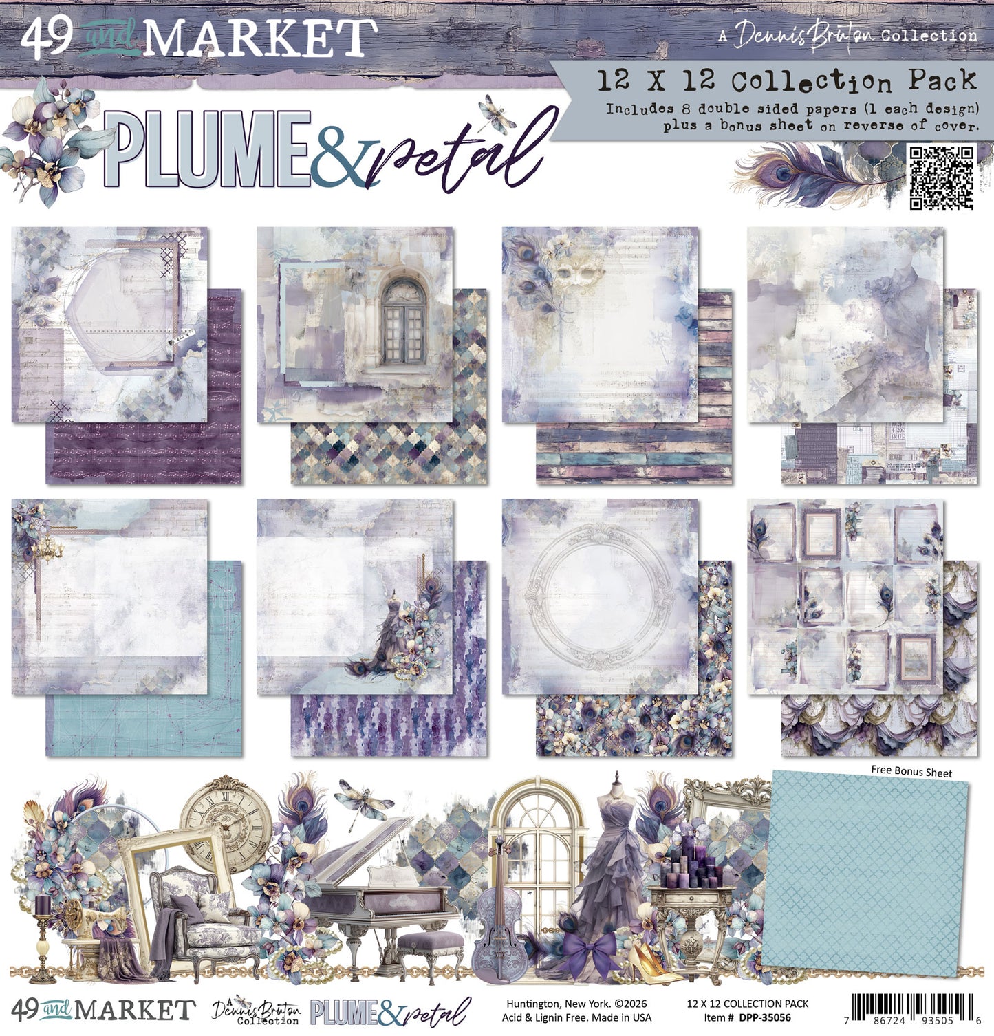 49 and Market - 12 x 12 paper pack - Plume & petal