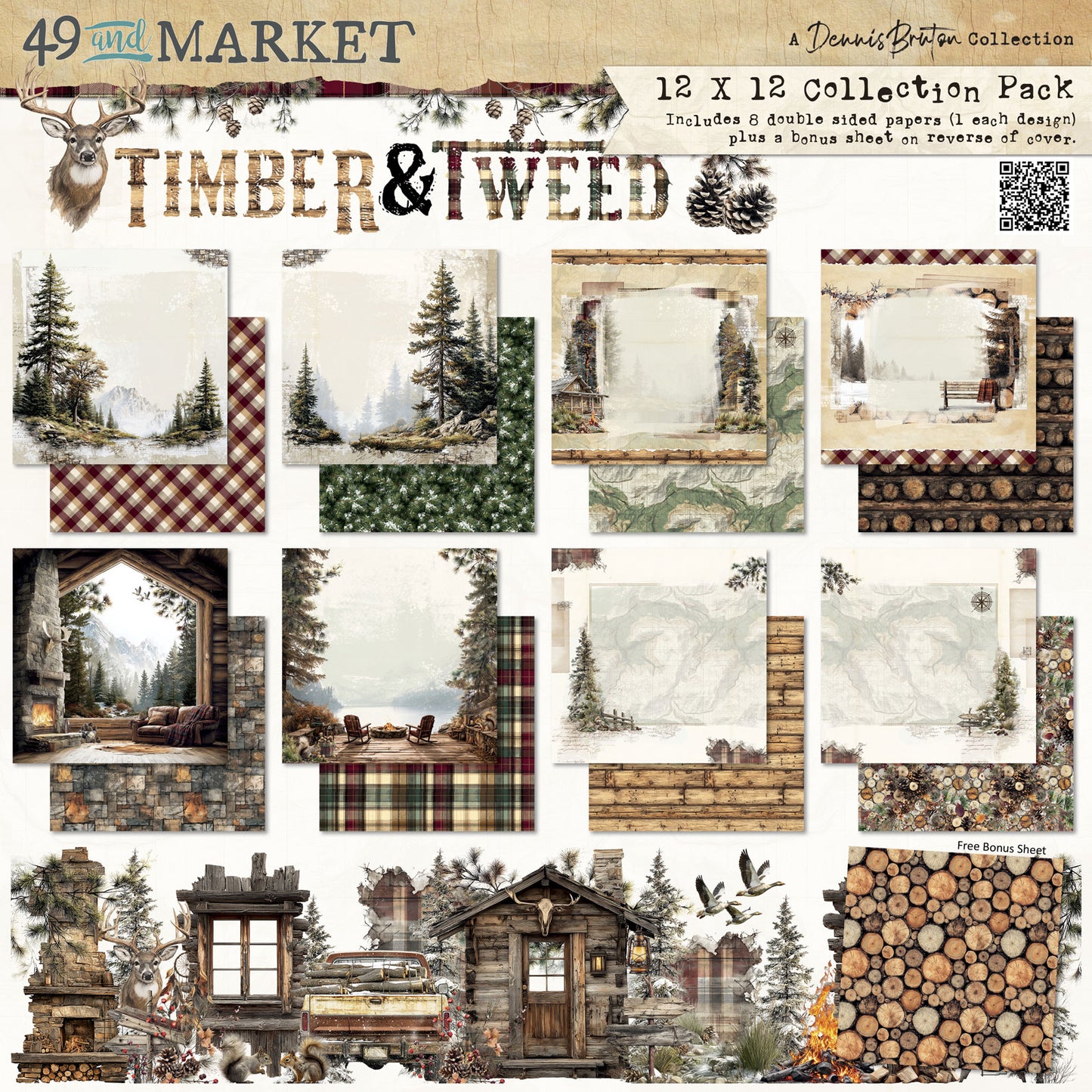 49 and Market - 12 x 12 paper pack - Timber & Tweed