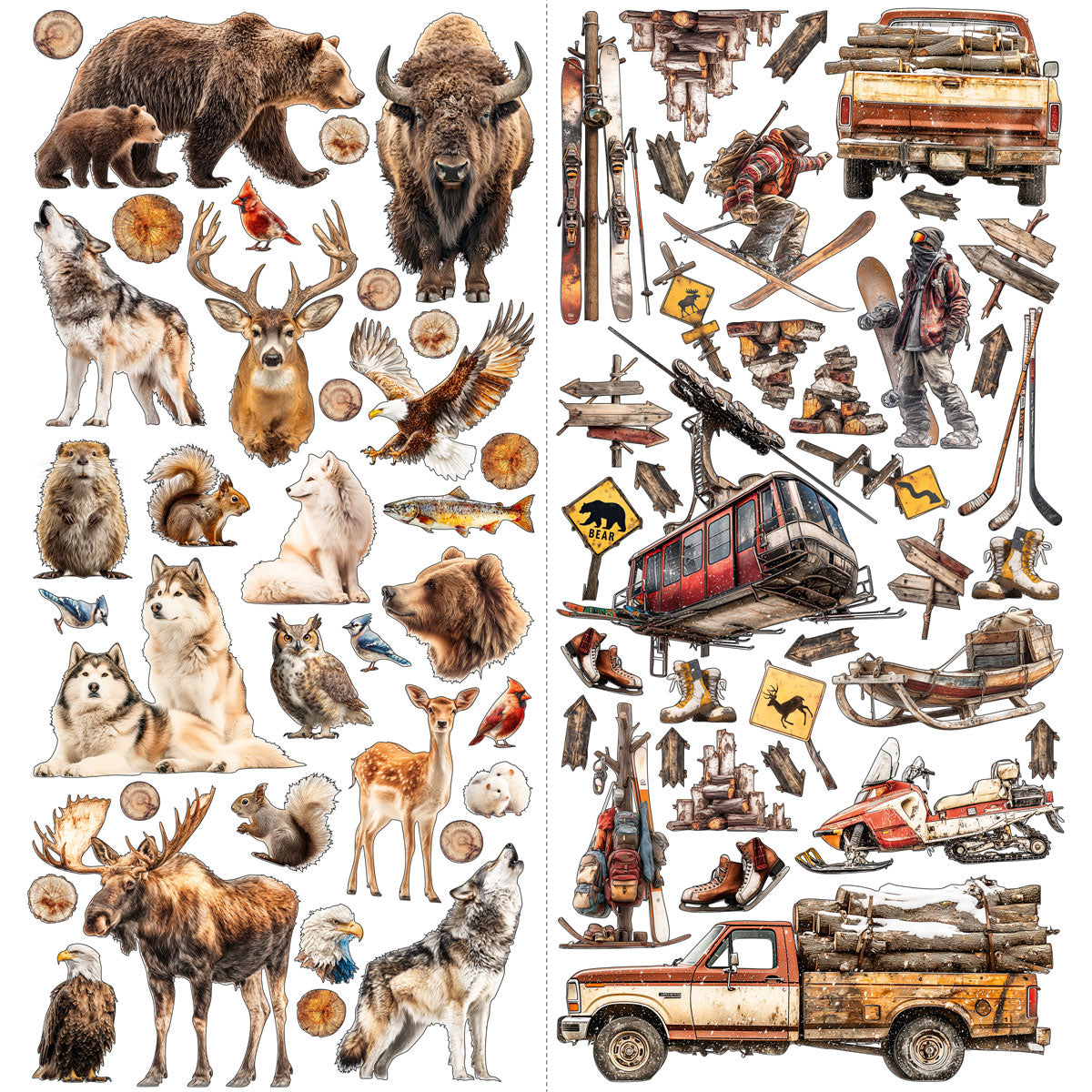 49 and Market - Laser cut Element Set - 137 pieces - Timber & Tweed