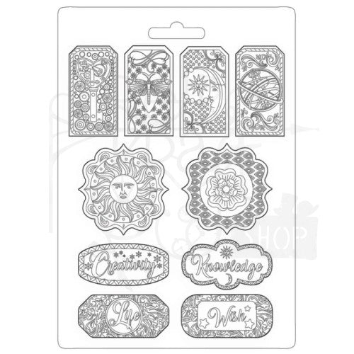 Stamperia - Soft Mould A5 - Alchemy tags